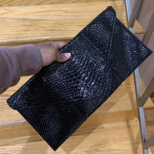 Black Large Envelope Clutch
